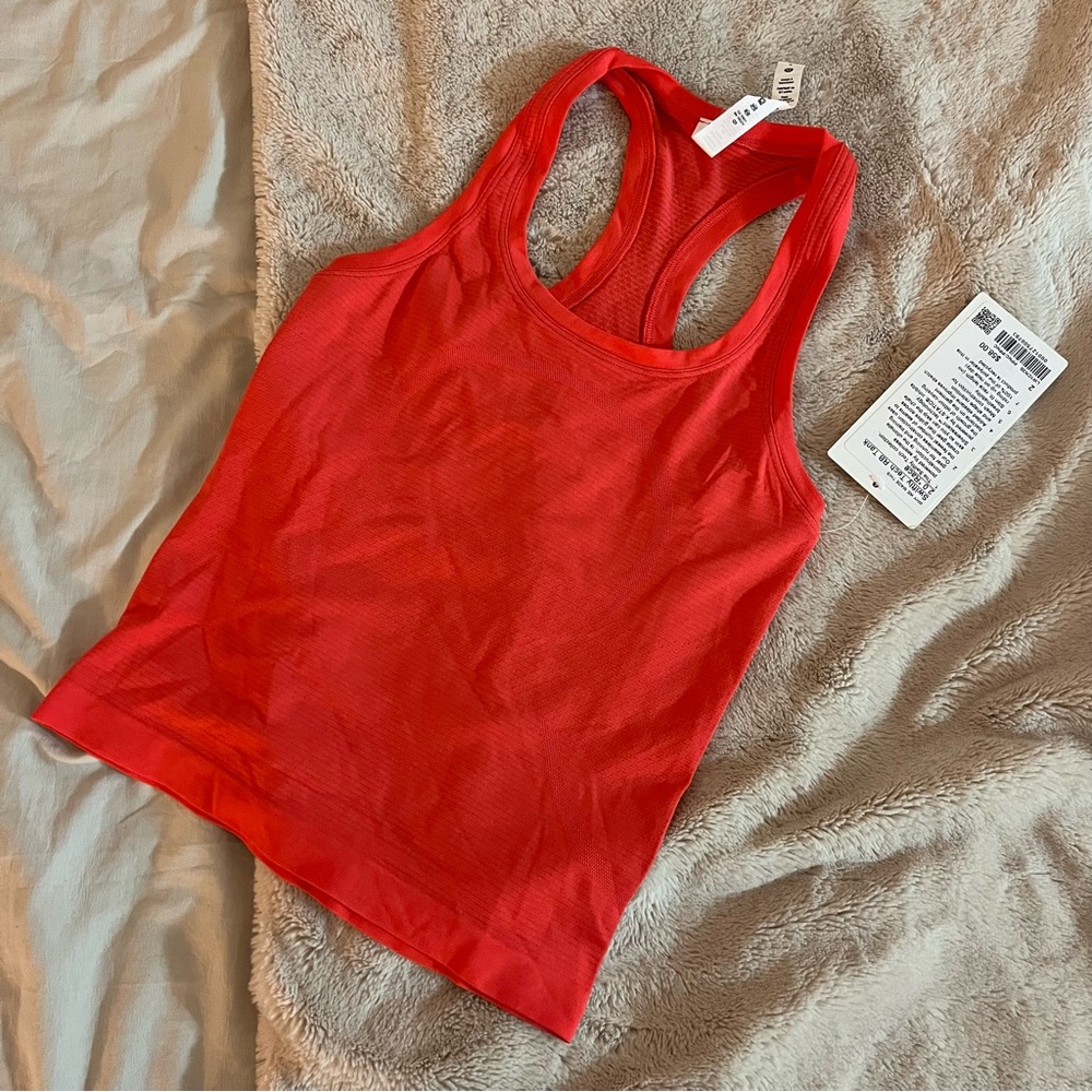 NWT Lululemon swiftly tech race length tank top, 2, pink punch